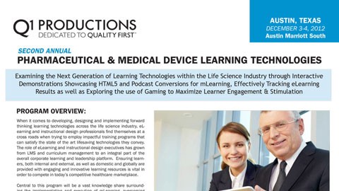 2nd Annual Pharmaceutical and Medical Device Learning Technologies Conference: KeyNote Speaker